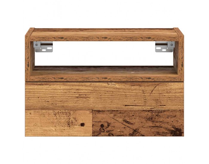 Sonata H Нощни шкафчета за стенен монтаж, 2 бр, старо дърво 45x26x28,5см