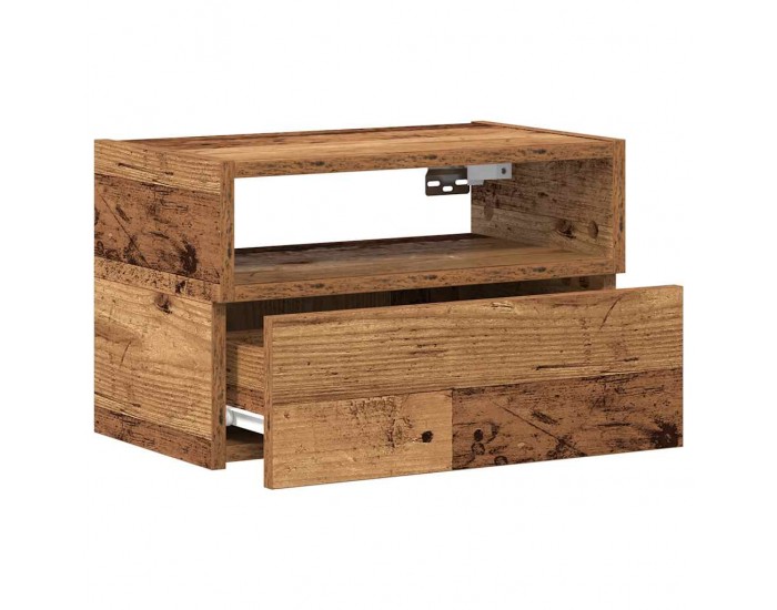 Sonata H Нощни шкафчета за стенен монтаж, 2 бр, старо дърво 45x26x28,5см