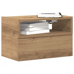 Sonata H Нощни шкафчета за стенен монтаж, 2 бр, дъб артизан 45x26x28,5см - Спалня