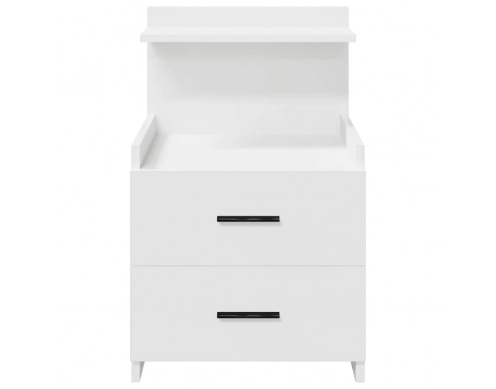 Sonata H Нощни шкафчета, 2 бр. с 2 чекмеджета, бели, 40x36,5x62 см