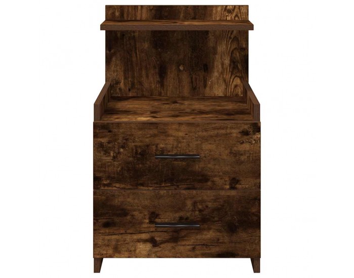 Sonata H Нощни шкафчета, 2 бр. с 2 чекмеджета, пушен дъб, 40x36,5x62 см