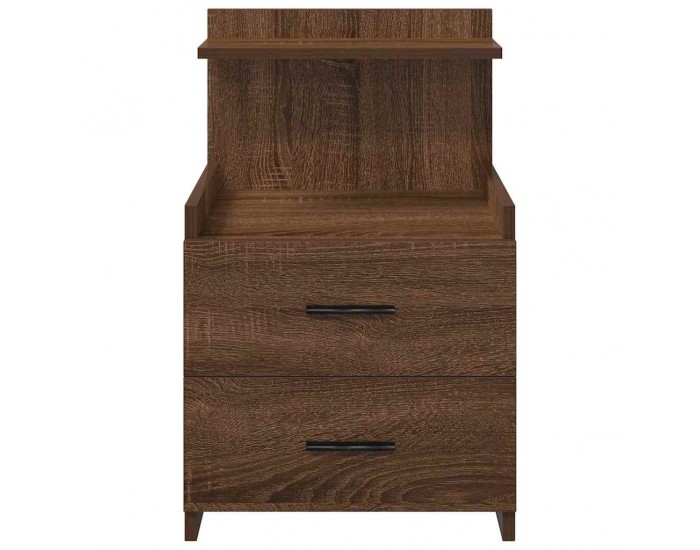 Sonata H Нощно шкафче с 2 чекмеджета, кафяво, дъбово, 40x36,5x62 см