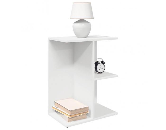 Sonata H Нощни масички, 2 бр, бели, 46,5x29x61 см, инженерно дърво