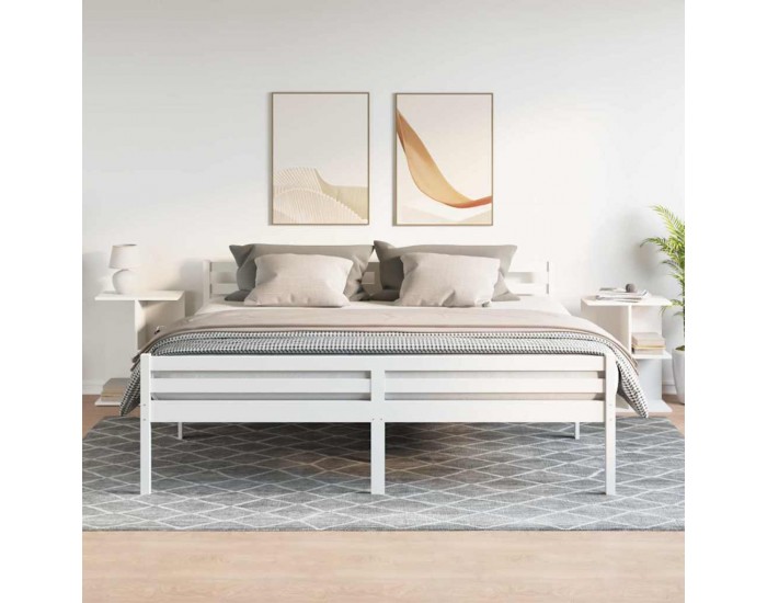 Sonata H Нощни масички, 2 бр, бели, 46,5x29x61 см, инженерно дърво