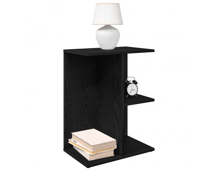 Sonata H Нощна масичка, черна дъб, 46,5x29x61 см, инженерно дърво