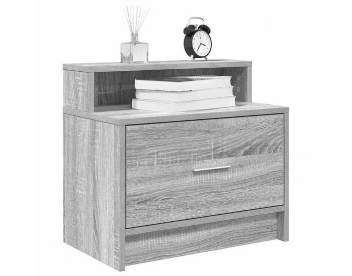 Sonata H Нощно шкафче с чекмедже, сив сонома, 51x31x47 см