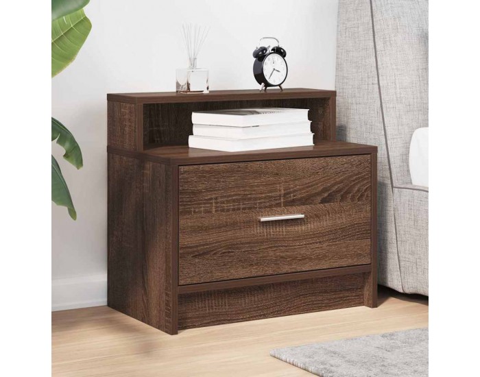 Sonata H Нощно шкафче с чекмедже, кафяв дъб, 51x31x47 см