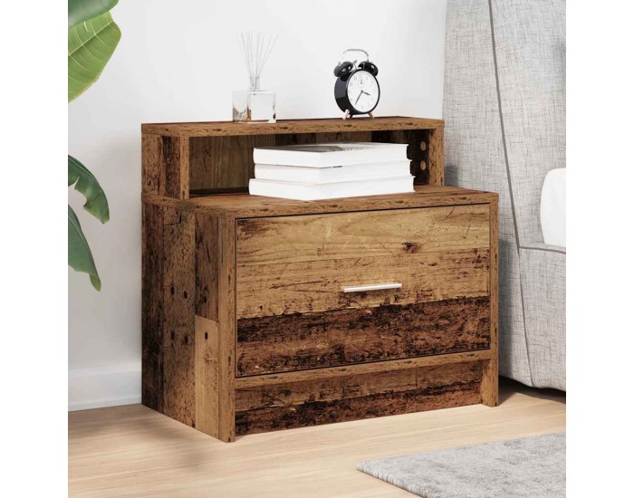 Sonata H Нощно шкафче с чекмедже, старо дърво, 51x31x47 см