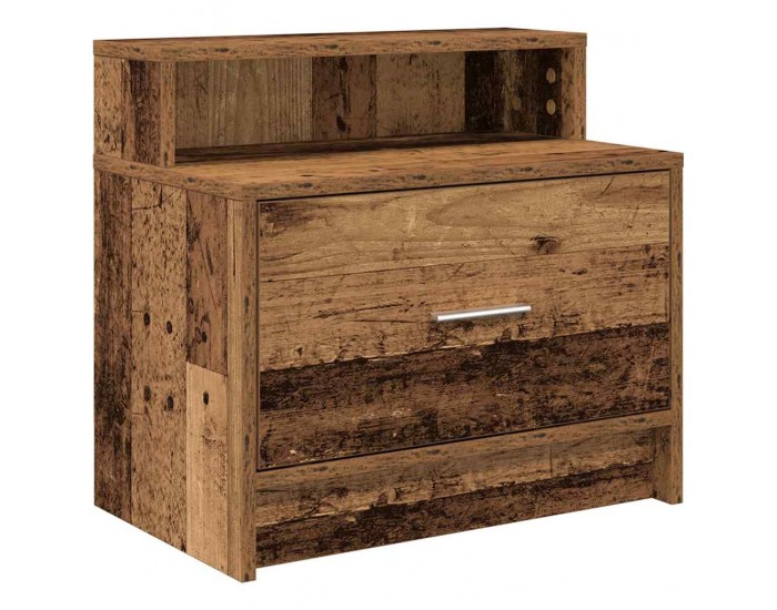 Sonata H Нощно шкафче с чекмедже, старо дърво, 51x31x47 см