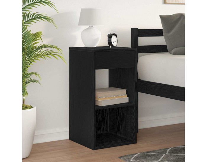 Sonata H Нощно шкафче с чекмедже, черен дъб, 35x34x66,5 см