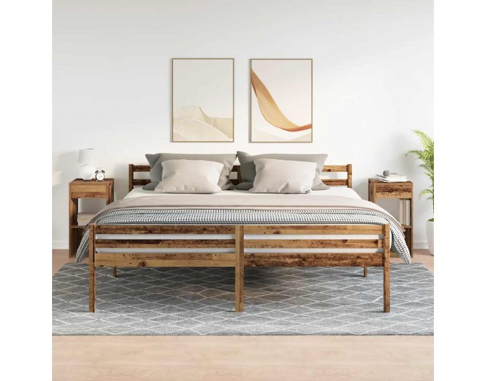 Sonata H Нощни шкафчета с чекмеджета, 2 бр, старо дърво, 35x34x66,5 см