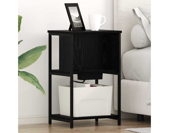 Sonata H Нощен шкаф 2 pcs Черен дъб 38 x 31 x 61 см Инженерно дърво