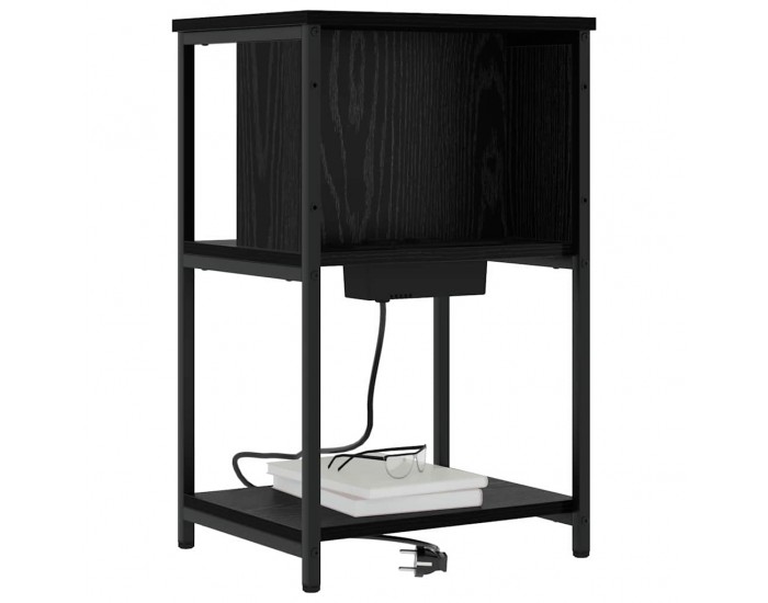 Sonata H Нощен шкаф 2 pcs Черен дъб 38 x 31 x 61 см Инженерно дърво