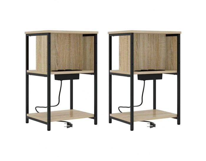 Sonata H Нощен шкаф 2 pcs дъб сонома 38 x 31 x 61 см Инженерно дърво Sonata H Нощен шкаф 2 pcs дъб сонома 38 x 31 x 61 см Инженерно дърво