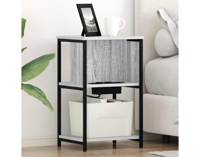 Sonata H Нощен шкаф 2 pcs Сив сонома 38 x 31 x 61 см Инженерно дърво