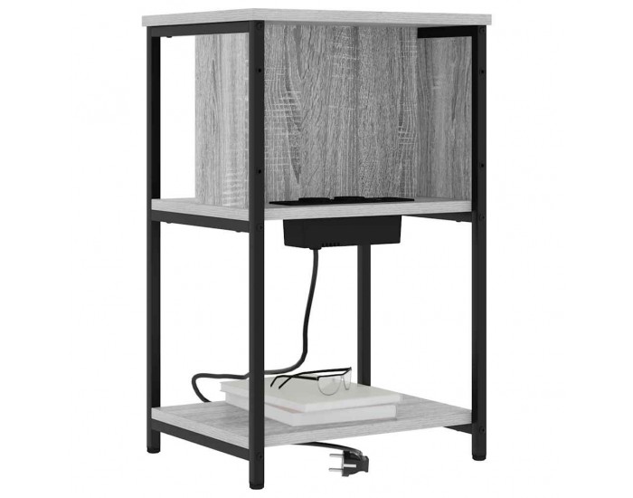 Sonata H Нощен шкаф 2 pcs Сив сонома 38 x 31 x 61 см Инженерно дърво