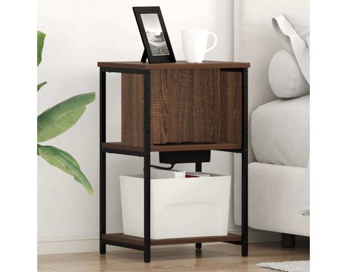 Sonata H Нощен шкаф 2 pcs Кафяв дъб 38 x 31 x 61 см Инженерно дърво