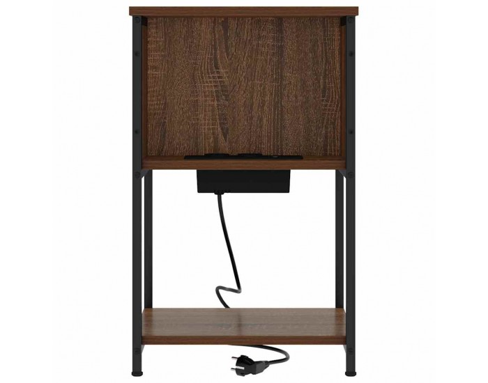 Sonata H Нощен шкаф 2 pcs Кафяв дъб 38 x 31 x 61 см Инженерно дърво