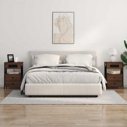 Sonata H Нощно шкафче с зарядна станция 2 pcs Кафяв дъб 40 x 31 x 60 см - Нощни шкафчета