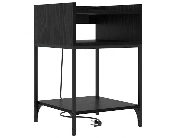 Sonata H Нощно шкафче 2 pcs Черен дъб 40 x 40 x 61 см Инженерно дърво