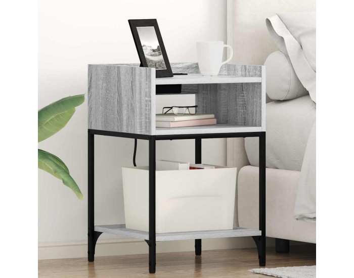 Sonata H Нощно шкафче 2 pcs Сив сонома 40 x 40 x 61 см Инженерно дърво