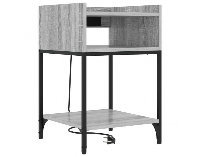 Sonata H Нощно шкафче 2 pcs Сив сонома 40 x 40 x 61 см Инженерно дърво