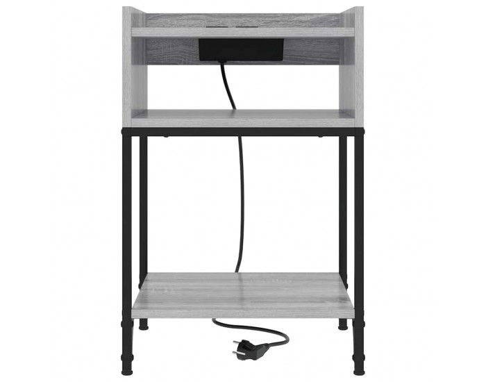 Sonata H Нощно шкафче 2 pcs Сив сонома 40 x 40 x 61 см Инженерно дърво