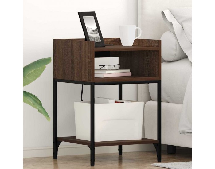 Sonata H Нощно шкафче 2 pcs Кафяв дъб 40 x 40 x 61 см Инженерно дърво