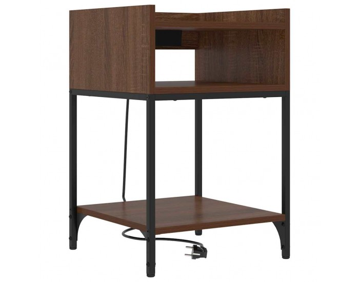 Sonata H Нощно шкафче 2 pcs Кафяв дъб 40 x 40 x 61 см Инженерно дърво