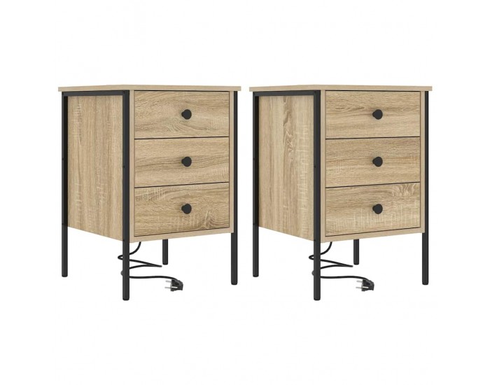 Sonata H Нощен шкаф 2 pcs дъб сонома 42 x 41 x 61 см Инженерно дърво
