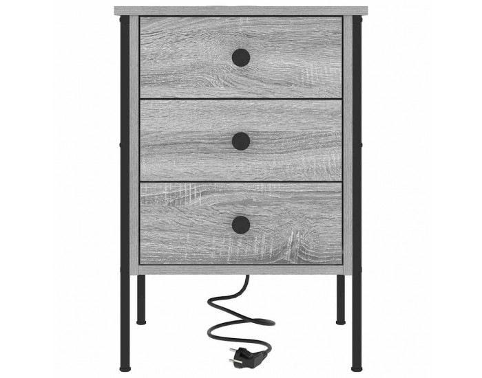 Sonata H Нощен шкаф Сив сонома 42 x 41 x 61 см Инженерно дърво