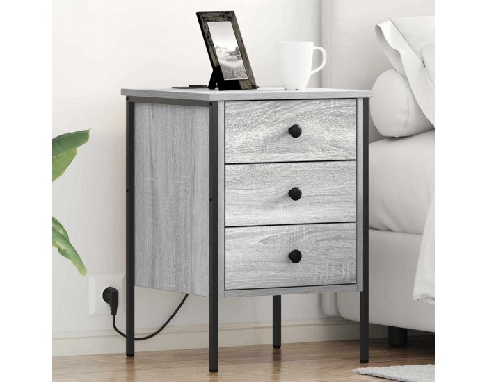 Sonata H Нощен шкаф 2 pcs Сив сонома 42 x 41 x 61 см Инженерно дърво