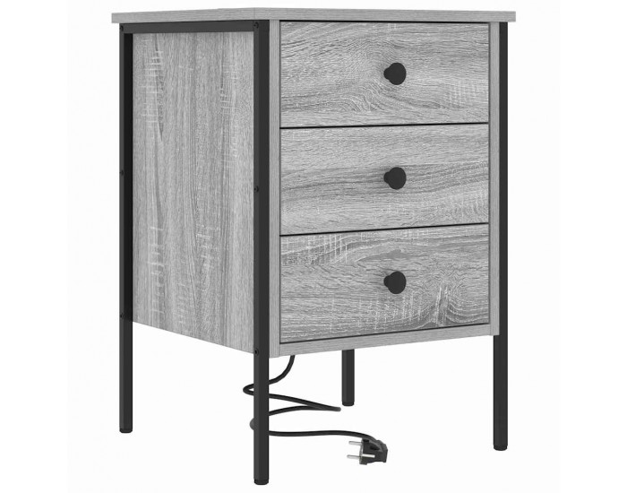 Sonata H Нощен шкаф 2 pcs Сив сонома 42 x 41 x 61 см Инженерно дърво