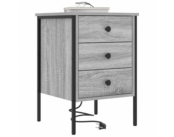 Sonata H Нощен шкаф 2 pcs Сив сонома 42 x 41 x 61 см Инженерно дърво