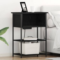 Sonata H Нощен шкаф Черен дъб 55 x 31 x 76 см Инженерно дърво - Нощни шкафчета