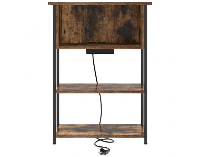 Sonata H Нощен шкаф Опушен дъб 55 x 31 x 76 см Инженерно дърво