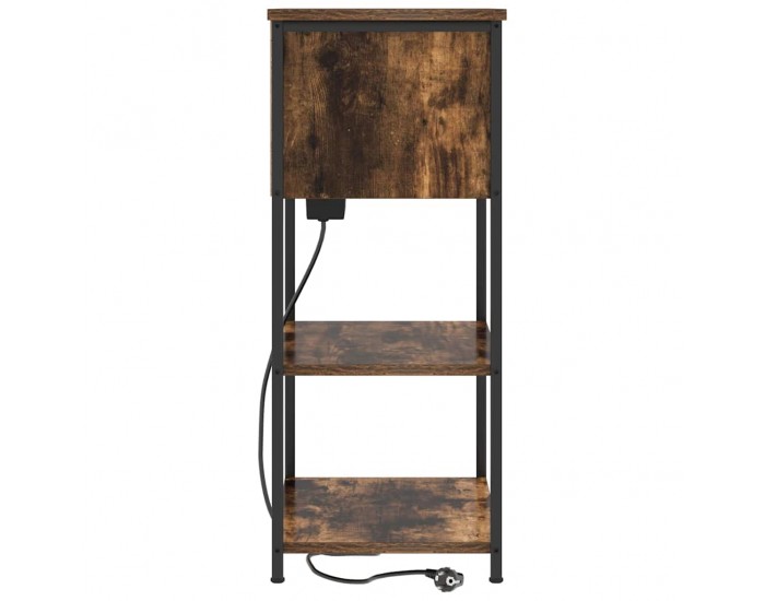 Sonata H Нощен шкаф Опушен дъб 55 x 31 x 76 см Инженерно дърво