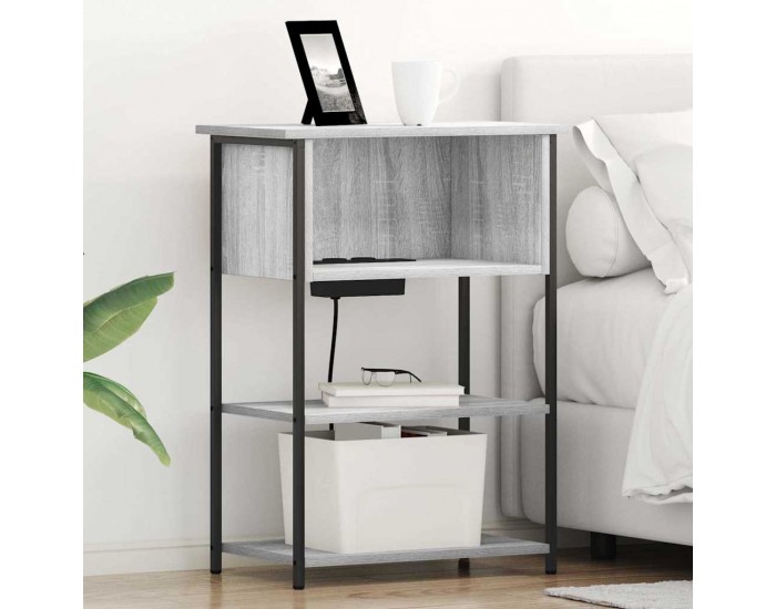 Sonata H Нощен шкаф Сив сонома 55 x 31 x 76 см Инженерно дърво