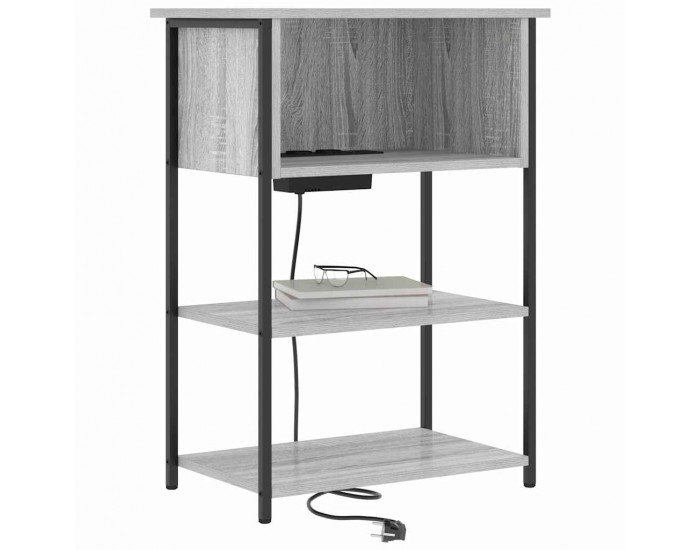 Sonata H Нощен шкаф Сив сонома 55 x 31 x 76 см Инженерно дърво
