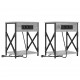 Sonata H Нощно шкафче с зарядна станция 2 pcs Сив сонома 41 x 31 x 51 см