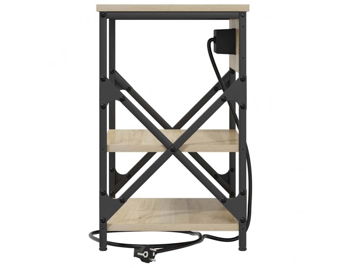 Sonata H Нощно шкафче с зарядна станция дъб сонома Инженерно дърво