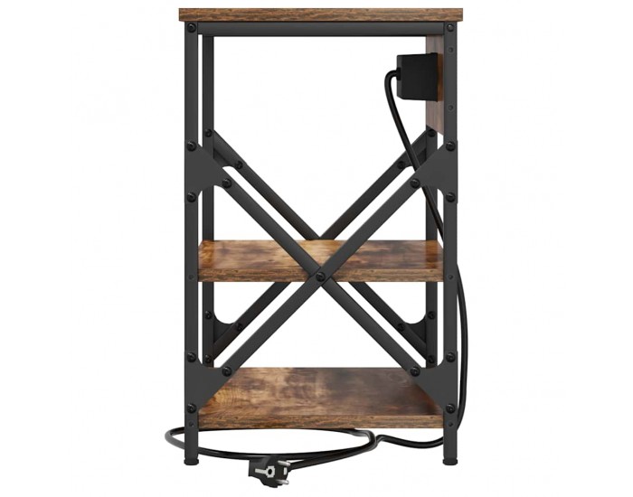 Sonata H Нощно шкафче с зарядна станция Опушен дъб Инженерно дърво