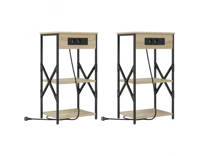 Sonata H Нощен шкаф 2 pcs дъб сонома 41 x 31 x 76 см Инженерно дърво