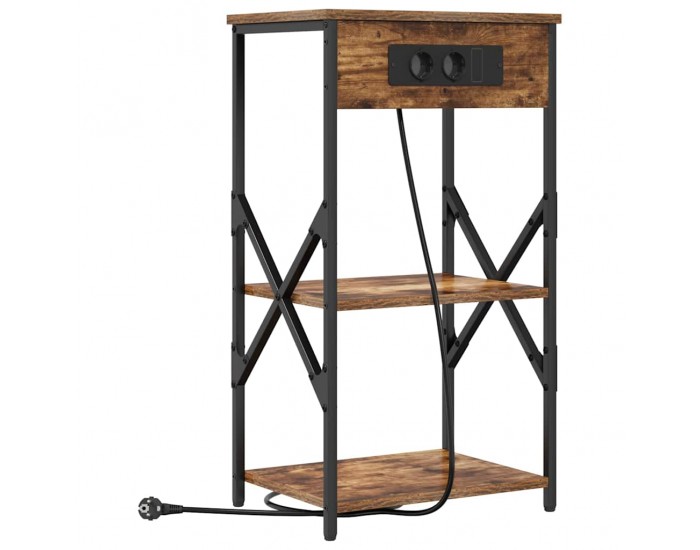 Sonata H Нощен шкаф 2 pcs Опушен дъб 41 x 31 x 76 см Инженерно дърво