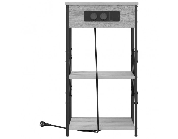 Sonata H Нощен шкаф 2 pcs Сив сонома 41 x 31 x 76 см Инженерно дърво