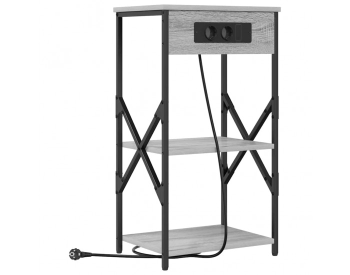 Sonata H Нощен шкаф 2 pcs Сив сонома 41 x 31 x 76 см Инженерно дърво