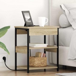 Sonata H Нощен шкаф 2 pcs дъб сонома Инженерно дърво - Нощни шкафчета