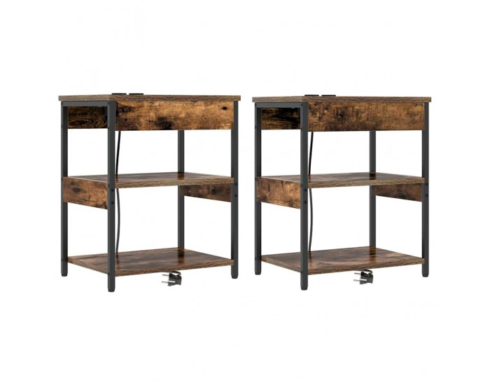 Sonata H Нощен шкаф 2 pcs Опушен дъб Инженерно дърво