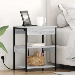 Sonata H Нощен шкаф Сив сонома Инженерно дърво - Нощни шкафчета