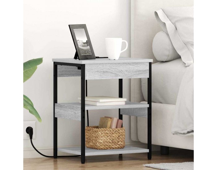 Sonata H Нощен шкаф Сив сонома Инженерно дърво